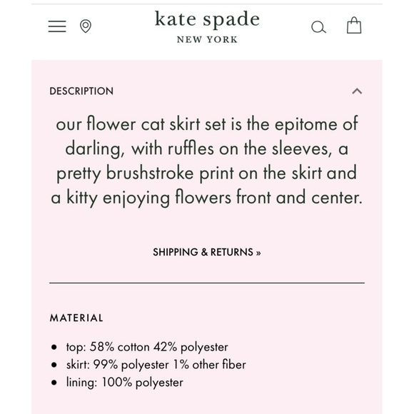 NWT Kate Spade New York skirt and top set - Picture 6 of 7